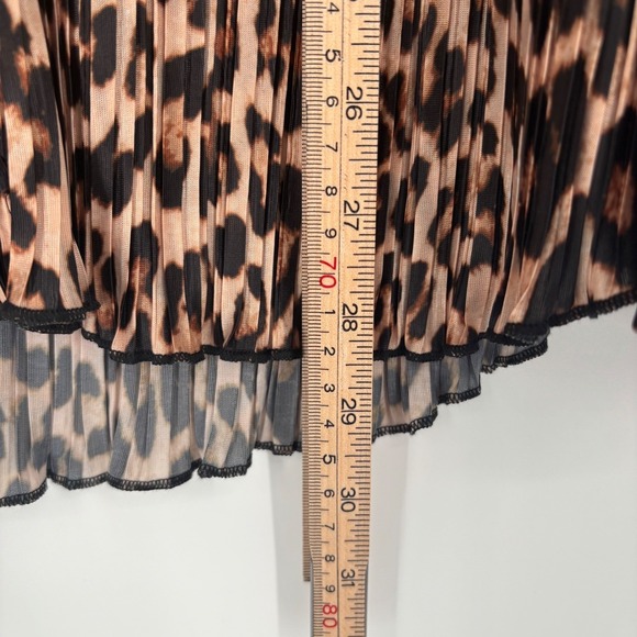 NWT Good American Plisse Leopard Long Sleeve Button Down Shirt Oversized Sz L/XL - Picture 12 of 14